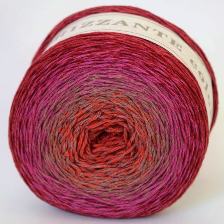 Фриззанте колоре (моток 200 г/680м) для вязания шарфа/шали 50% мериносовая шерсть 50% хлопок