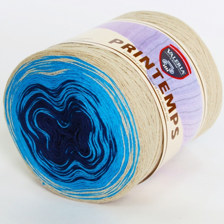 Принтемпс Valeria di Roma для вязания шали (моток 150 г/500 м)50% хлопок 50% полиэстер распродажа -50%
